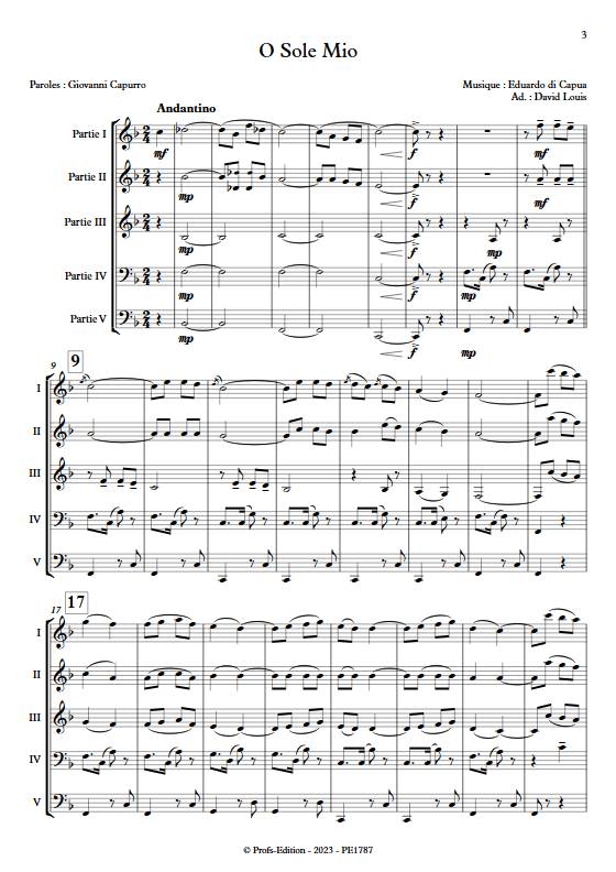 'O sole mio - Ensemble Variable - DI CAPUA E. - app.scorescoreTitle