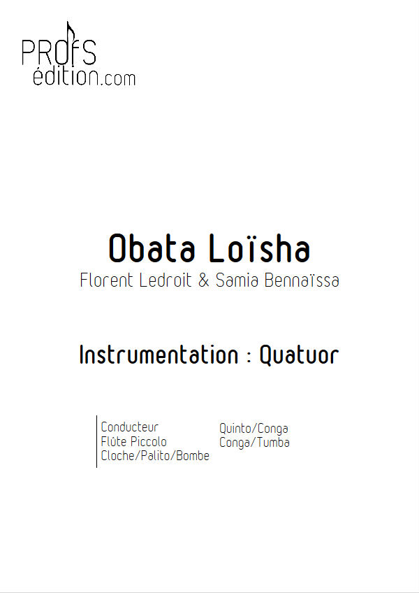 Obata Loïsha - Quatuor Flûte Percussions - LEDROIT F. - page de garde