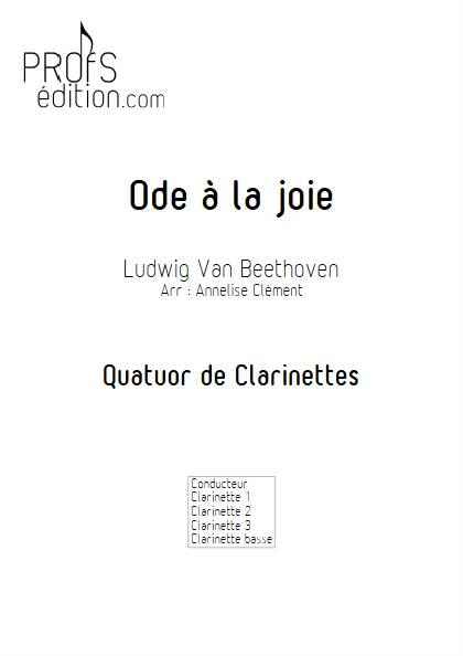 Ode à la joie - Quatuor de Clarinettes - BEETHOVEN L. V. - page de garde