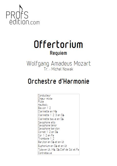 Offertorium - Requiem - Harmonie et chœur - MOZART W. A. - page de garde