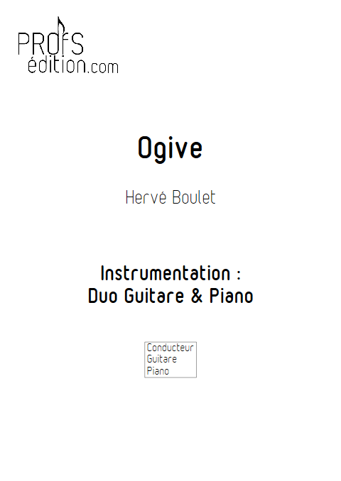 Ogive - Duo Guitare et Piano - BOULET H. - page de garde