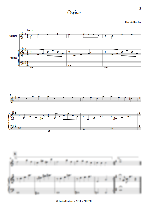 Ogive - Duo Guitare et Piano - BOULET H. - app.scorescoreTitle