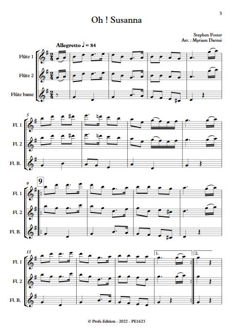 Oh Susanna - Ensemble de Flûtes - FOSTER S. - app.scorescoreTitle