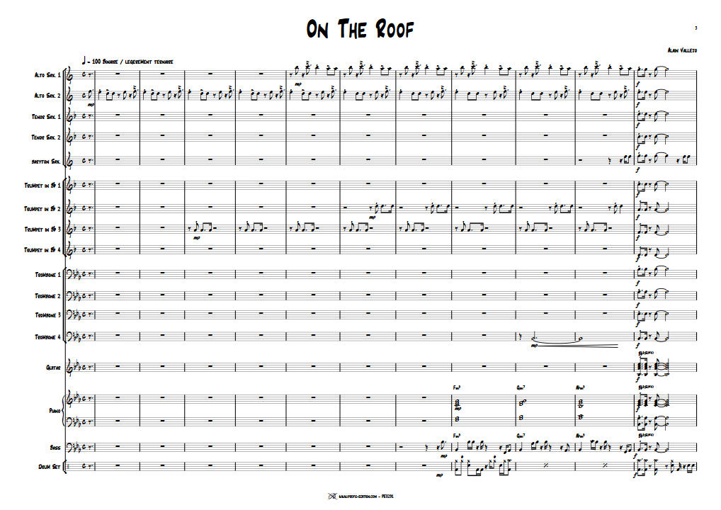 On The Roof - Big Band - VALLEJO A. - app.scorescoreTitle