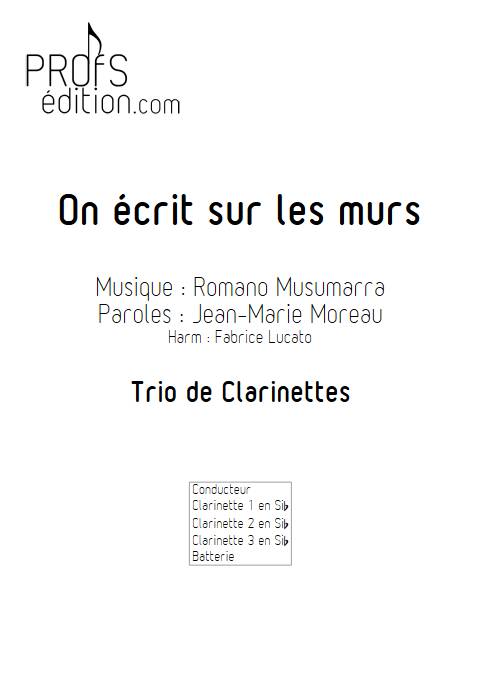 On écrit sur les murs - Trio de Clarinettes - MUSUMARRA R. - page de garde
