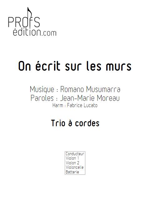 On écrit sur les murs - Trio à cordes - MUSUMARRA R. - page de garde