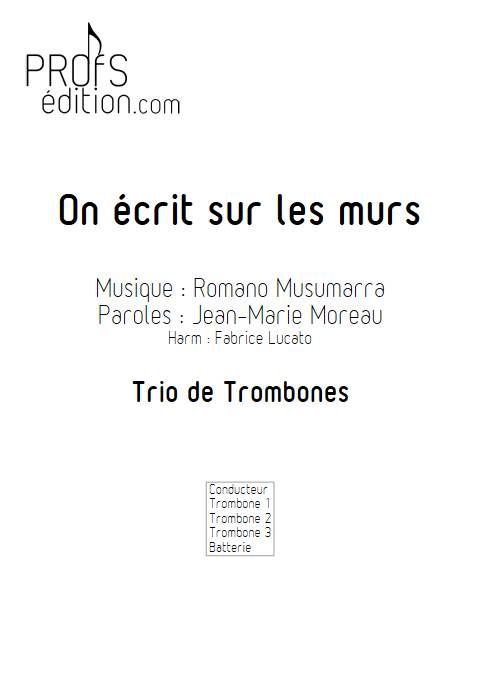 On écrit sur les murs - Trio de Trombone - MUSUMARRA R. - page de garde