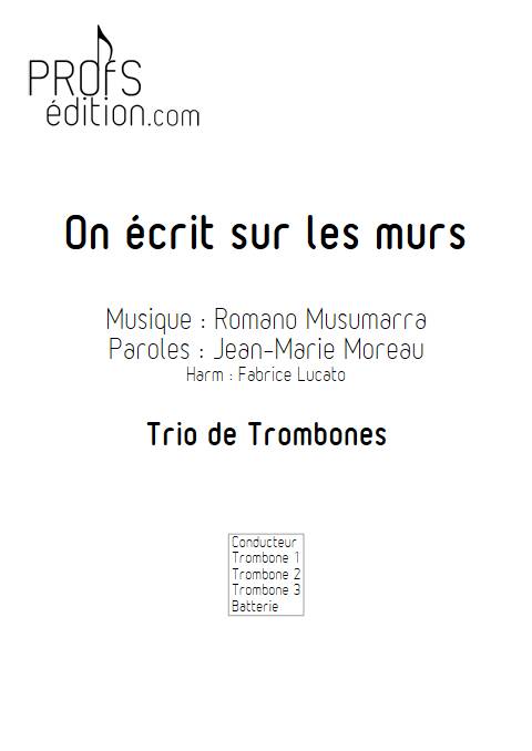 On écrit sur les murs - Trio de Trombone - MUSUMARRA R. - page de garde