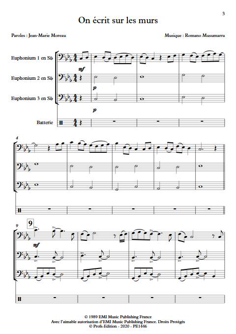 On écrit sur les murs - Trio de Tubas - MUSUMARRA R. - app.scorescoreTitle