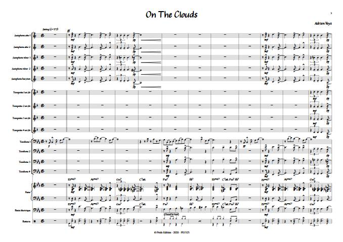 On the clouds - Big Band - VEYS A. - Partition