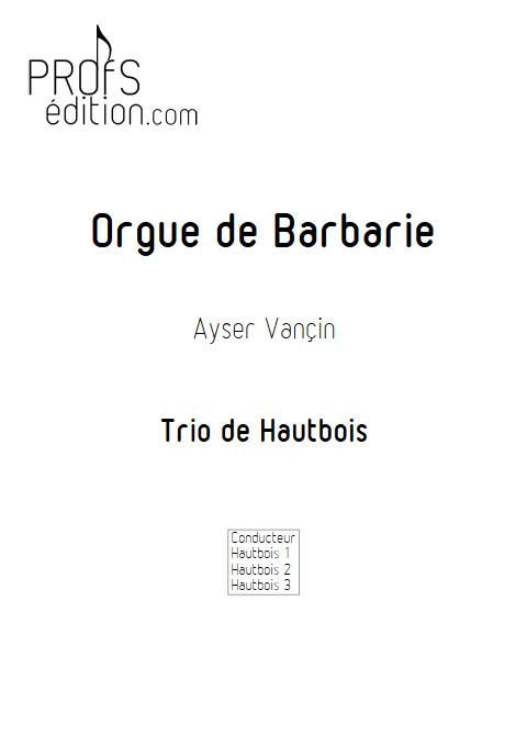 Orgue de Barbarie - Trio de Hautbois - VANCIN A. - page de garde