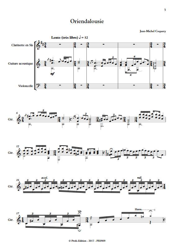 Oriendalousie - Trio - COQUERY J. M. - Partition