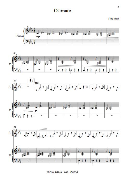 Ostinato - Choeur & Piano - BIGOT T. - Partition