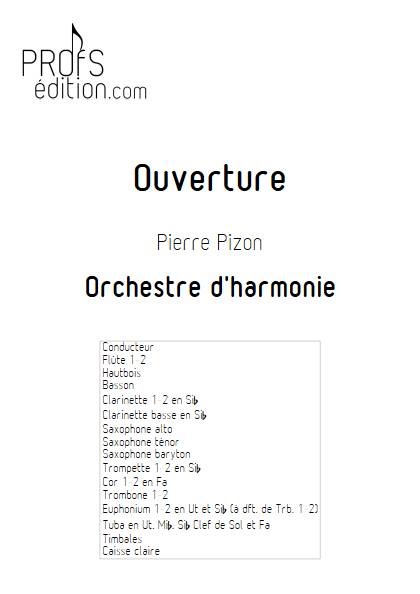 Ouverture - Orchestre d'Harmonie - PIZON P. - page de garde