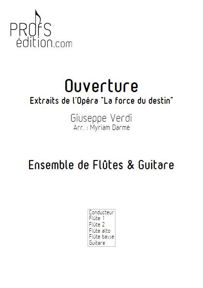 Ouverture la force du destin - Ensemble de flûtes - VERDI G. - page de garde
