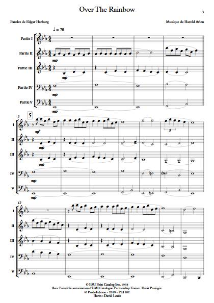 Over the rainbow - Ensemble Variable - ARLEN H. - app.scorescoreTitle