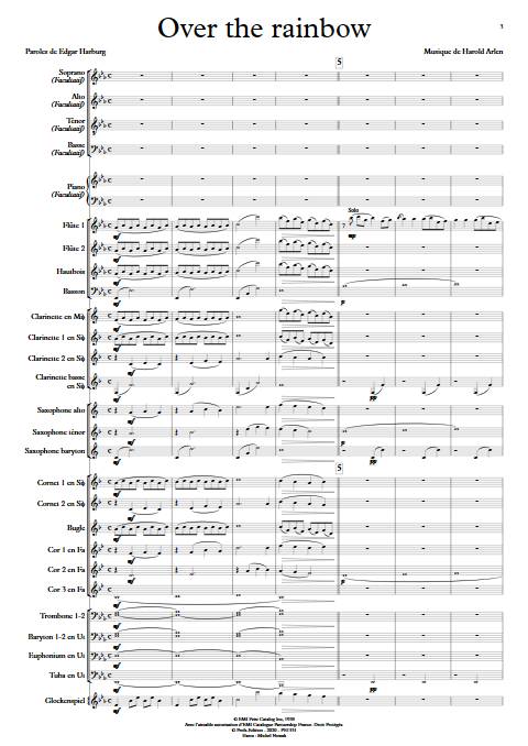 Over the rainbow - Orchestre d'Harmonie - ARLEN H. - app.scorescoreTitle
