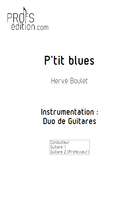 P'tit Blues - Duo de Guitares - BOULET H. - page de garde