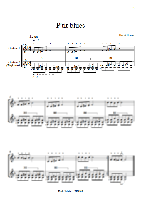 P'tit Blues - Duo de Guitares - BOULET H. - Partition