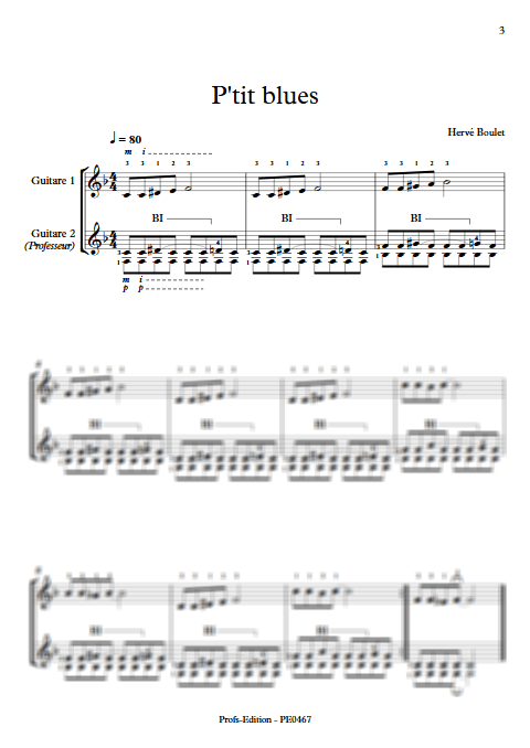 P'tit Blues - Duo de Guitares - BOULET H. - app.scorescoreTitle