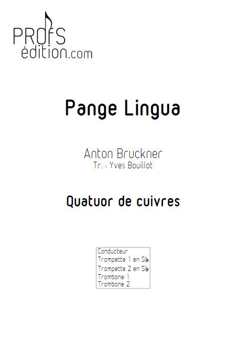 Pange Lingua - Quatuor de Cuivres - BRUCKNER A. - page de garde