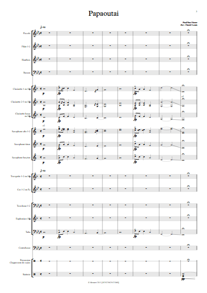 Papaoutai - Orchestre d'Harmonie - STROMAE - Partition