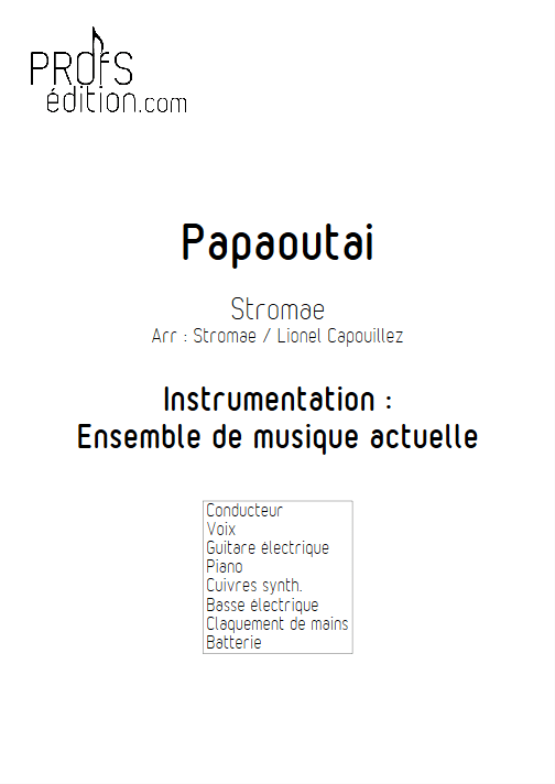 Papaoutai - Relevé Complet - STROMAE - page de garde