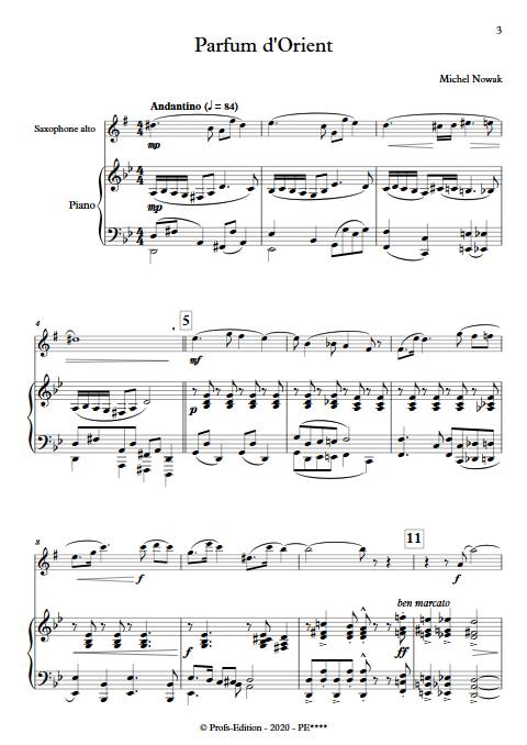 Parfum d'Orient - Saxophone Piano - ANONYME - Partition