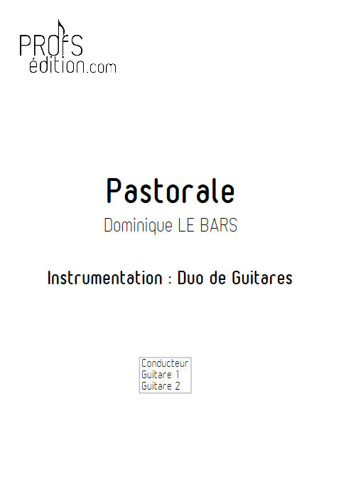 Pastorale - Duos Guitare - LE BARS D. - page de garde