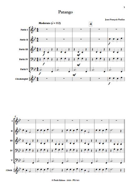 Patango - Ensemble Variable - PAULEAT J. F. - Partition