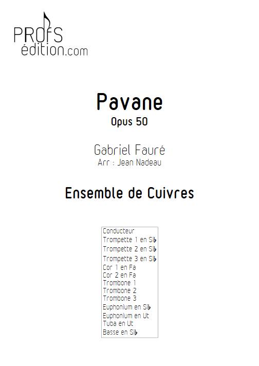 Pavane - Ensemble de Cuivres - FAURE G. - page de garde