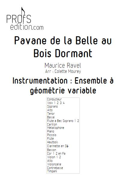 Pavane de la belle au bois dormant – Ensemble à Géométrie Variable - RAVEL M. - page de garde