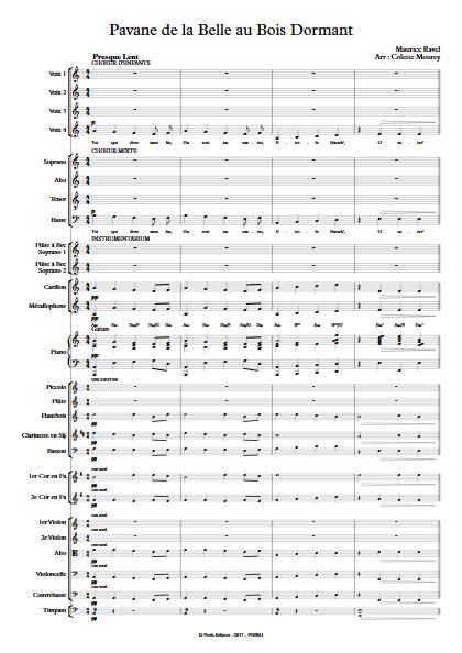 Pavane de la belle au bois dormant – Ensemble à Géométrie Variable - RAVEL M. - Partition