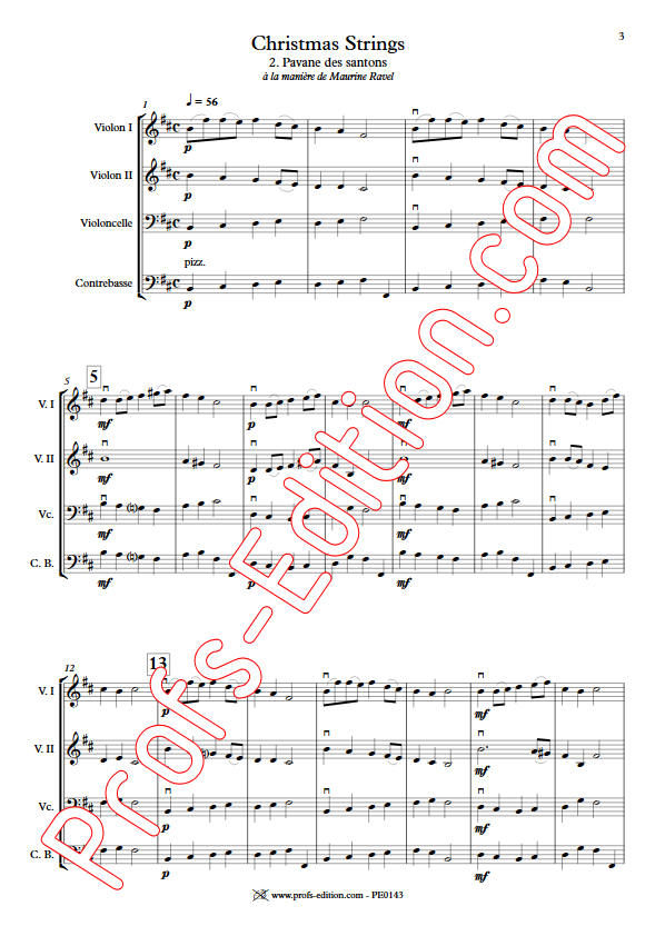 Pavane des Santons - Orchestre Cordes - GUILLONNEAU C. - Partition