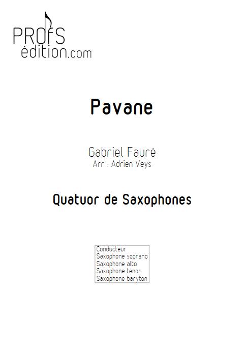 Pavane - Quatuor de Saxophones - FAURE G. - page de garde