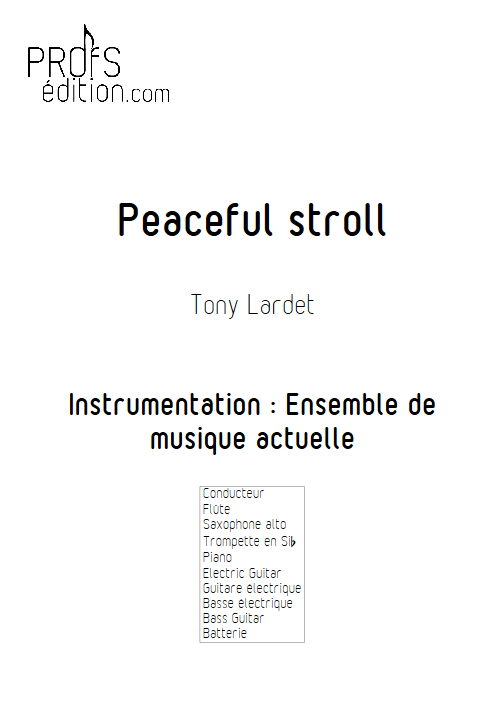 Peaceful stroll - Musique Actuelle - LARDET T. - page de garde