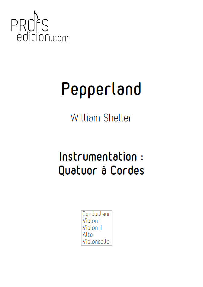 Pepperland - Quatuor à Cordes - SHELLER W. - page de garde