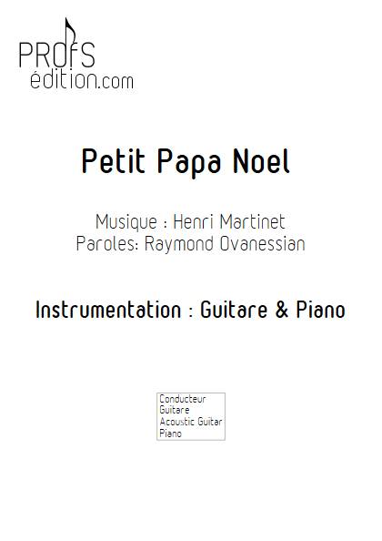 Petit Papa Noël - Guitare & Piano - MARTINET Henri BUREL Denis - page de garde