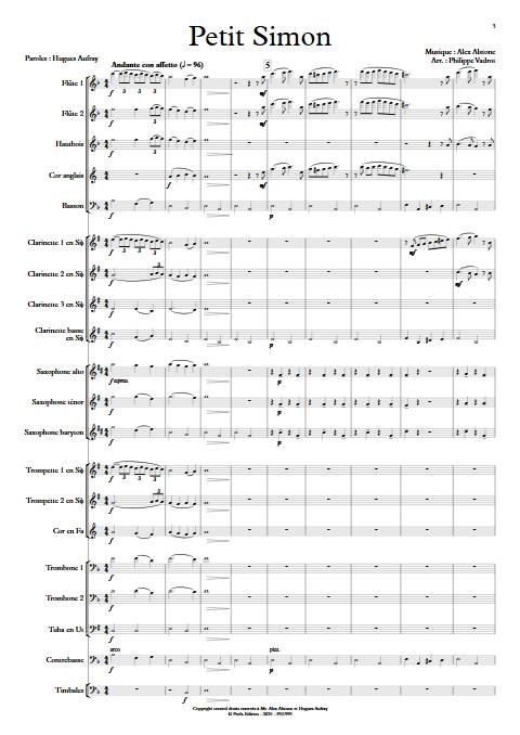 Petit Simon - Orchestre d'harmonie - ALSTONE A. - Partition