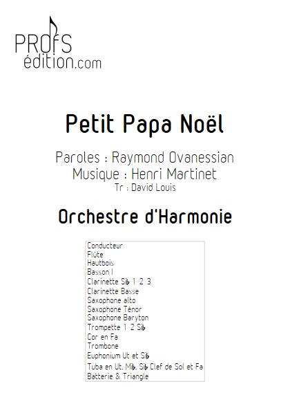 Petit Papa Noël - Orchestre d'harmonie - MARTINET H. - page de garde