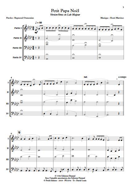 Petit Papa Noël - Ensemble Variable - MARTINET H. - Partition