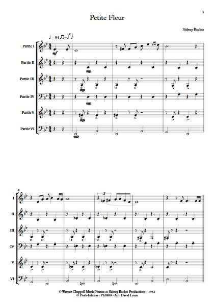 Petite Fleur - Ensemble à géométrie variable - BECHET S. - Partition