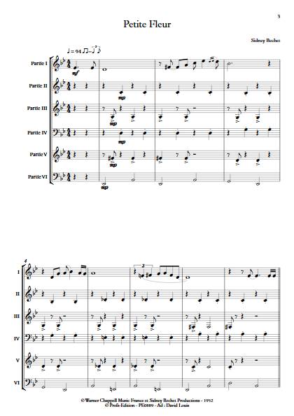 Petite Fleur - Ensemble à géométrie variable - BECHET S. - app.scorescoreTitle