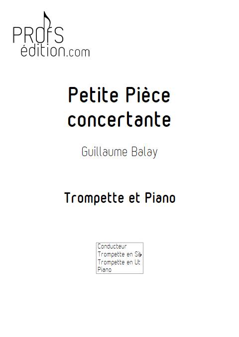 Petite pièce concertante - Trompette et Piano - BALAY G. - page de garde