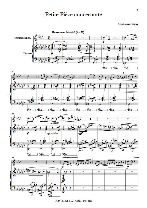 Petite pièce concertante - Trompette et Piano - BALAY G. - app.scorescoreTitle