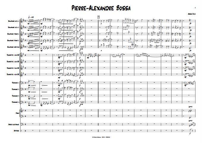 Pierre-Alexandre Bossa - Big Band - VEYS A. - Partition