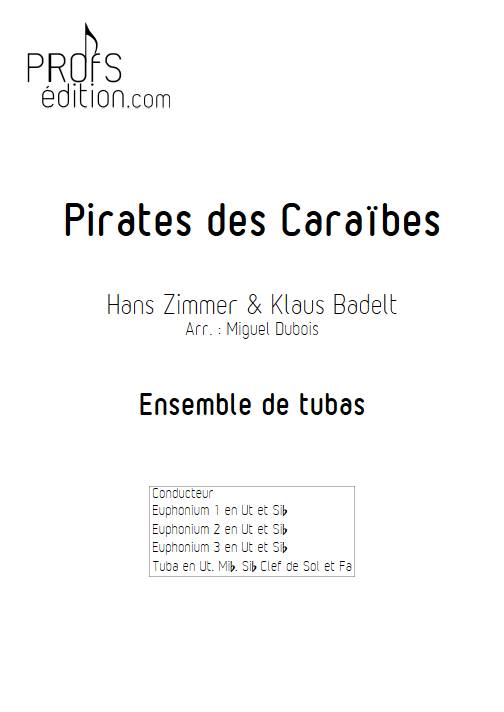 Pirates des Caraïbes - Ensemble de tubas - BADELT K. - page de garde