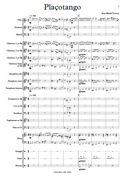 Plaçotango - Orchestre d'Harmonie - TROTOUX JM - app.scorescoreTitle