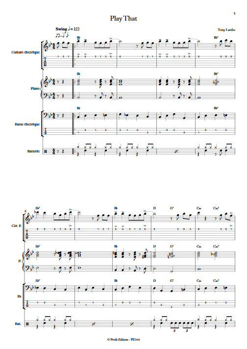 Play That - Musique Actuelle - LARDET T. - app.scorescoreTitle