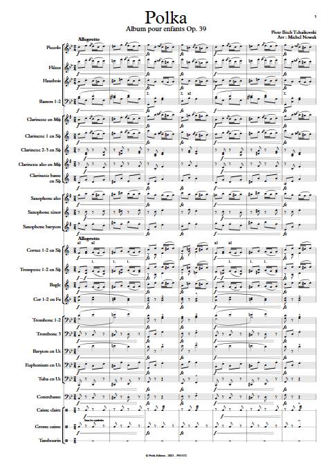 Polka - Orchestre d'Harmonie - TCHAIKOVSKI P. I. - app.scorescoreTitle